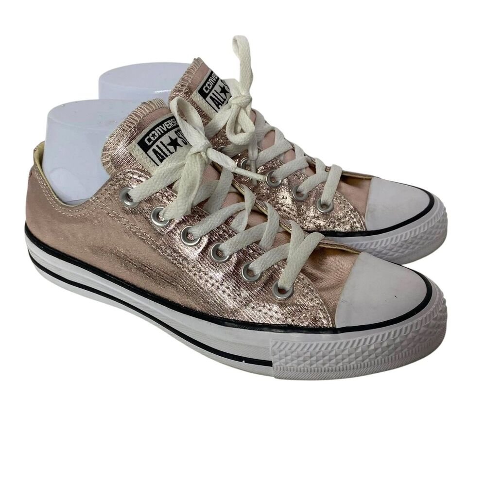 Converse Metallic Rose Gold Chucks Shoes Women's Size 7